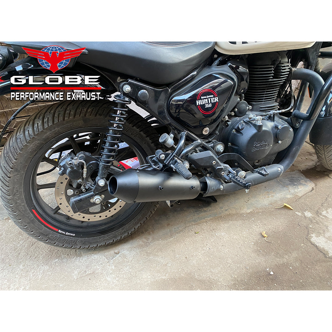 Replica Black Silencer For Hunter 350 Royal Enfield