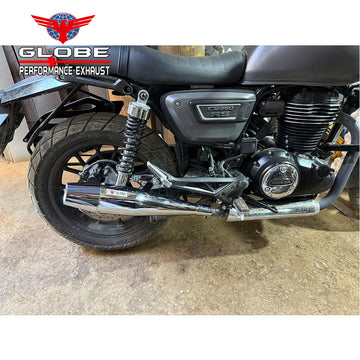 Flare Shot Black Exhaust With Db Killer For Honda CB 350 RS , Hness CB 350