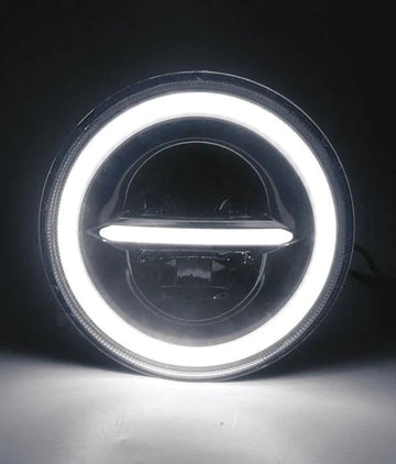Minus Headlight With Ring For Royal Enfield, Mahindra Thar, Jeep (With Ring)