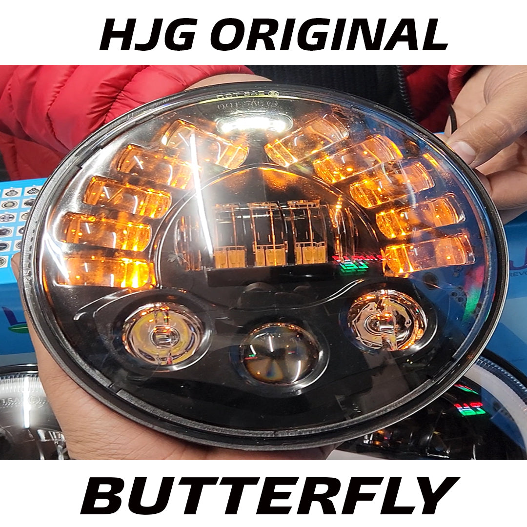 Butterfly Headlight With DRL Indication For Royal Enfield Classic 350 | Standard | Electra