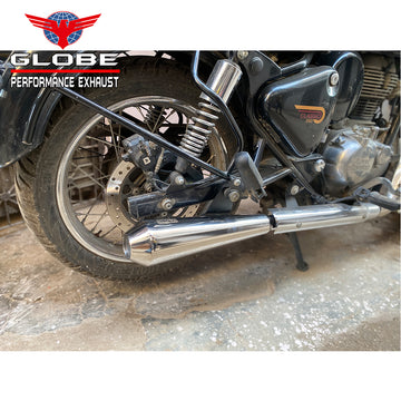 Megaphone Torque Silencer Stainless Steel With DB Killer For Classic Reborn , Meteor & Standard Reborn 350/500 Royal Enfield