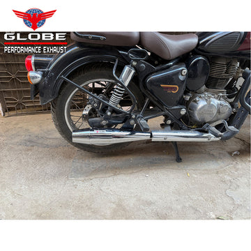 Flare Shot Exhaust With DB Killer For Classic 350 Reborn , Meteor 350 & Standard 350 Reborn