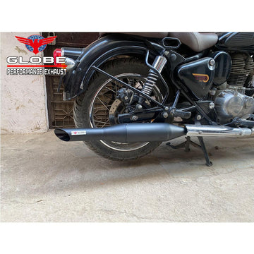 Globe Booster Exhaust For Classic 350 Reborn , Meteor 350 , Standard 350 Reborn