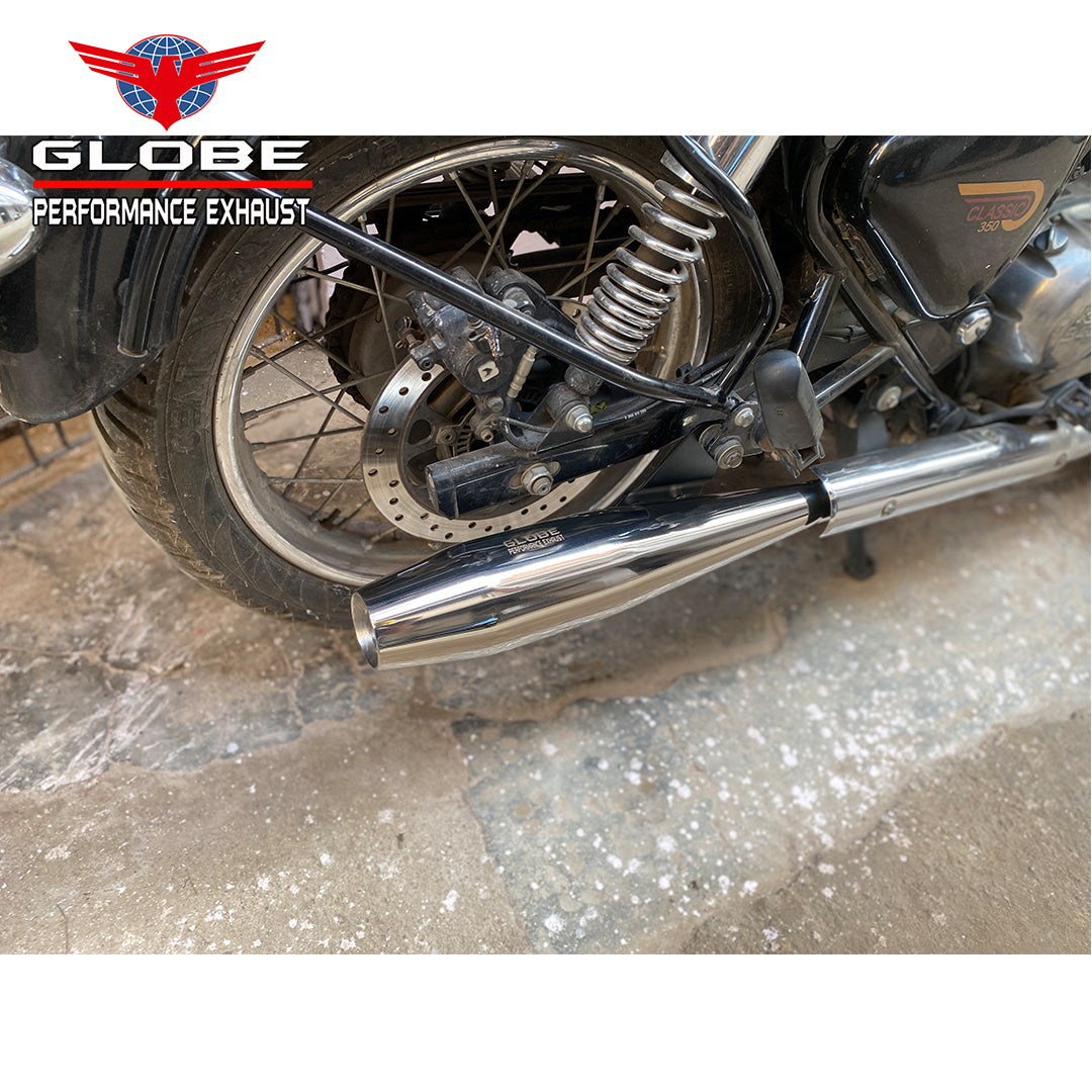 Flare Shot Silencer Stainless Steel With DB Killer For Classic 350 Reborn , Meteor 350 & Standard 350 Reborn 350/500 Royal Enfield