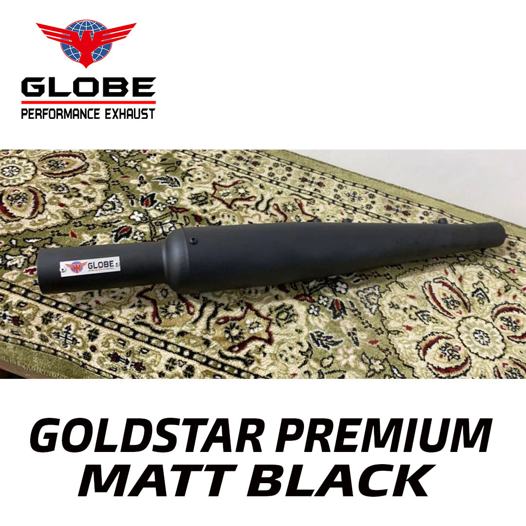 Goldstar Black Exhaust For Classic 350, Standard , Electra , Thunderbird 350 Royal Enfield