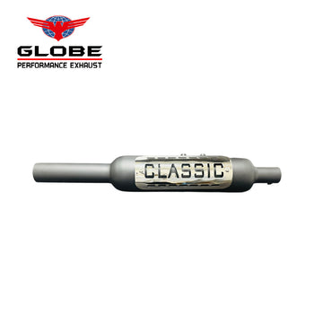 Indori Black Exhaust With Classic Heat Shield  For Classic 350 Reborn , Meteor 350 , New Standard