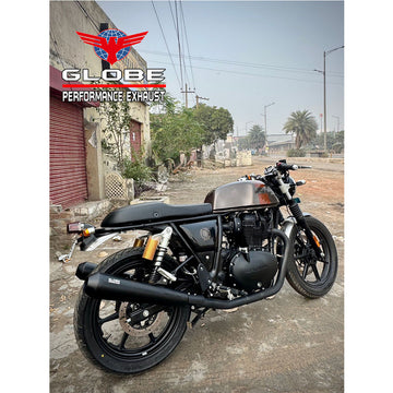 Jettar Black Exhaust For Continental Gt 650 , Interceptor 650