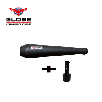Megaphone Xtreme Black Exhaust With DB Killer For Classic 350 Reborn , Meteor 350 , New Standard 350