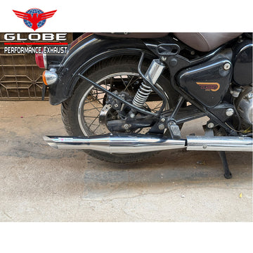 Globe Booster Exhaust For Classic 350 Reborn , Meteor 350 & Standard 350 Reborn