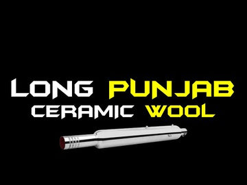 Long Punjab Ceramic Wool Silencer For Royal Enfield Classic | Standard | Electra