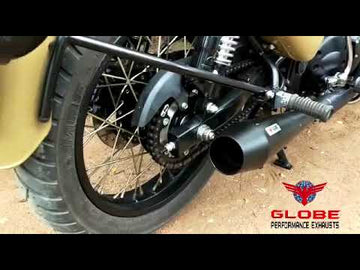 DND Matt Black Silencer For Royal Enfield Classic 350/500 , Standard , Electra , Thunderbird