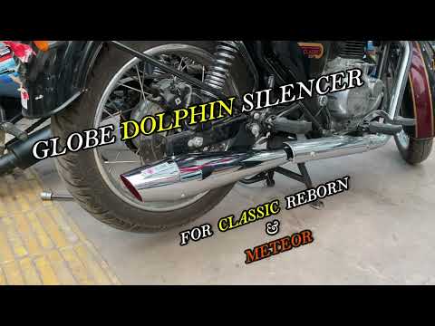 Dolphin Black Exhaust For Classic Reborn 350 Meteor Standard Rebor